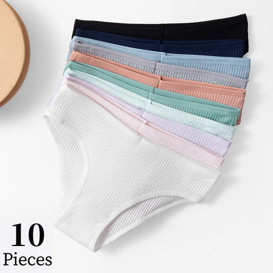 10PCS/Set Women's Panties Sexy Breathable Underwear