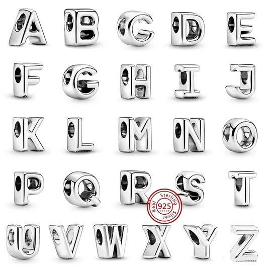 SterlingAlphabets 925 Letter Charm Collection