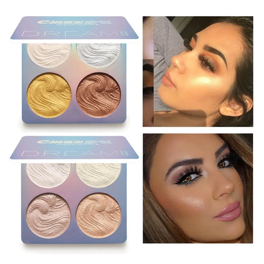 4-Color Face Highlighter Palette